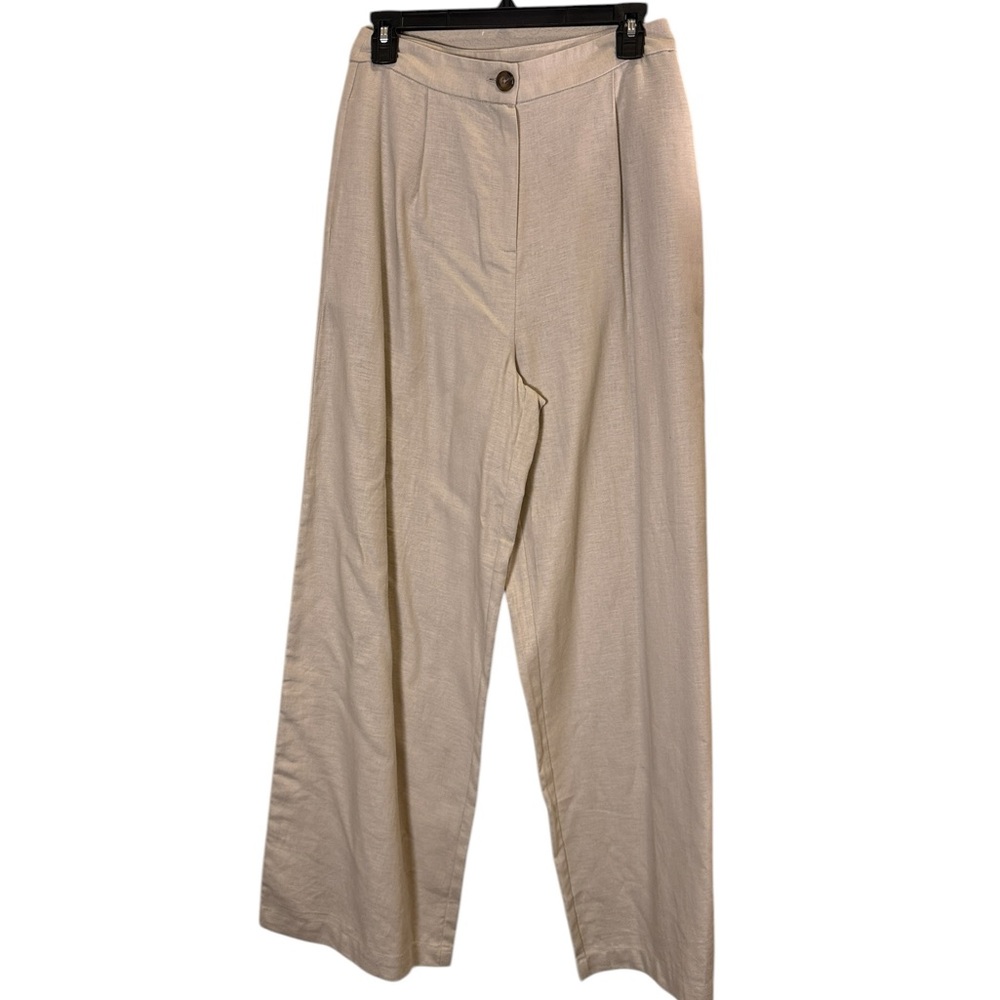 ASOS Women’s Cotton Linen Blend Minimalist Lagenlook Straight Leg Pants sz 6